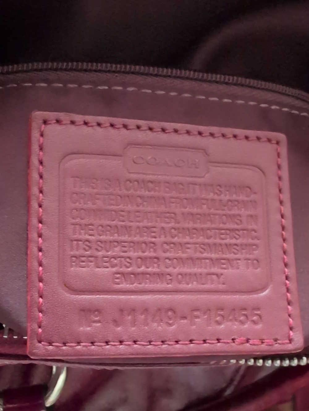 Coach Patent Leather Satchel in Deep Berry - Picture 11 of 11